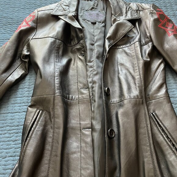 HIlary's Vanity Leather Wing Coat - Large - Picture 2 of 12